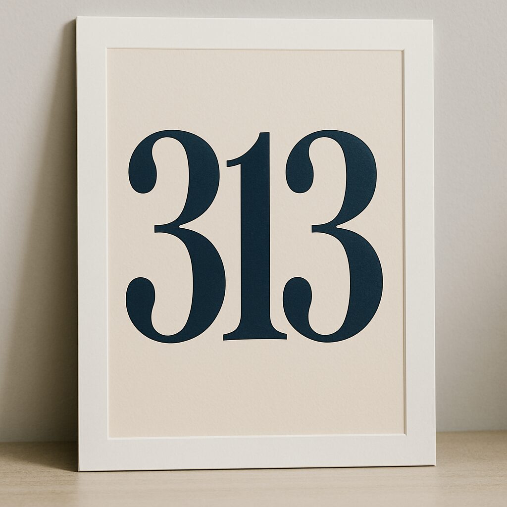 313 Monogram Print