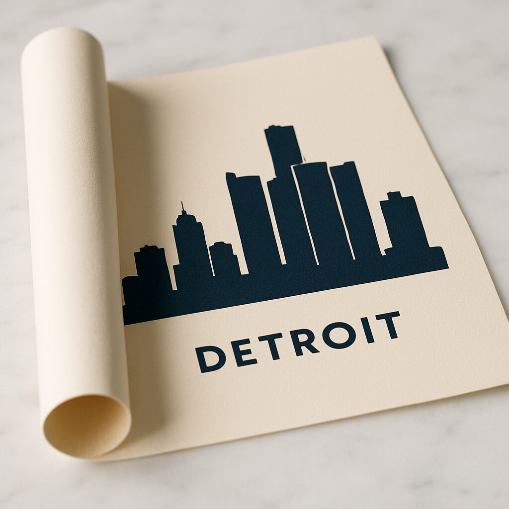 Detroit Skyline Print