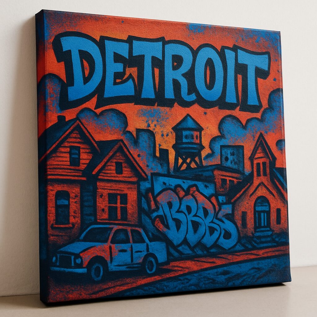 Detroit Street Art Canvas